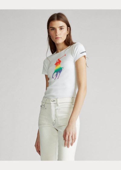 Women's Polo Ralph Lauren Pride Big Pony Cotton T Shirts | 857692QWT